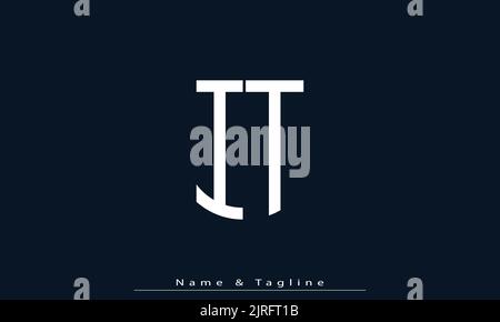 Alphabet letters Initials Monogram logo IT , TI Stock Vector