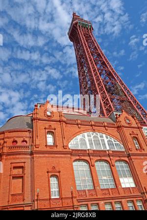 Blackpool tower complex, ballroom, Promenade, Blackpool, Lancs, England, UK, FY1 4BJ Stock Photo