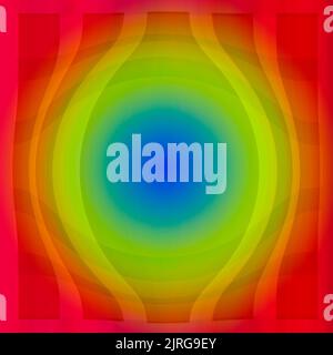 Circular image that catches the eye. Rounded shape with bright colors. Illustration for background. Stock Photo
