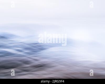 Impressionist waves abstract background. Light and airy. Stock Photo