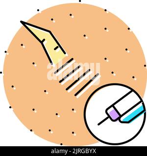 cream removal scar line icon vector illustration Stock Vector Image ...