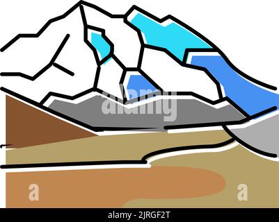 mckinley mount color icon vector illustration Stock Vector