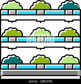 farm hydroponics water irrigation line icon vector illustration Stock ...