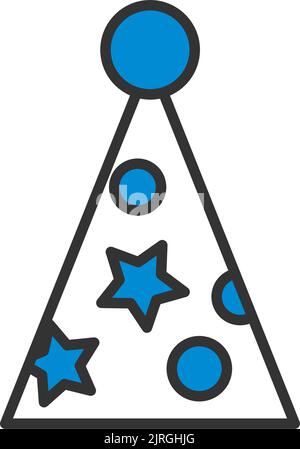 Party Cone Hat Icon. Editable Bold Outline With Color Fill Design. Vector Illustration. Stock Vector