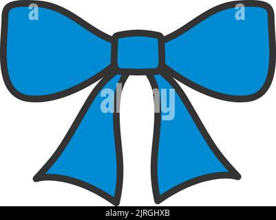 Party Bow Icon. Editable Bold Outline With Color Fill Design. Vector Illustration. Stock Vector