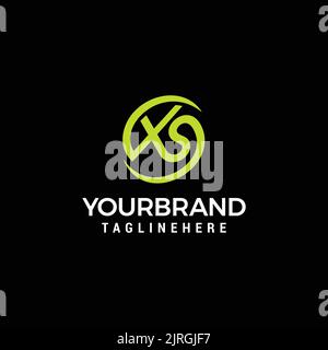 Creative Circle Letter XS Logo Design Abstract Modern vector Illustration Stock Vector