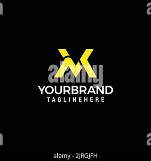 MV logo Modern Creative MV fashion design logo for a company Stock Vector