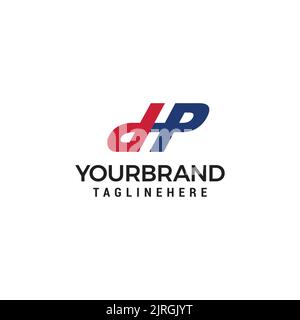 Letter DP PD DHP simple Logo line Design template Vector Stock Vector