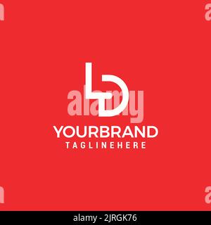 LD Logo Design Initial Based LD Monogram design vector Stock Vector