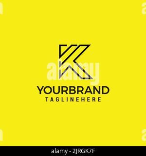 SK Logo line Letter Design Template Element vector Stock Vector