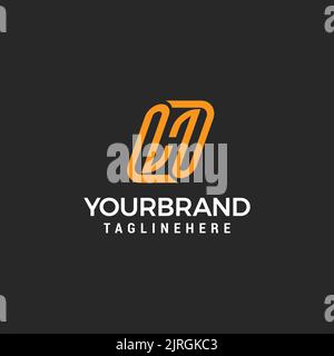 Simple Letter HN NH Monogram logo line design template vector Stock Vector
