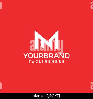 MN initial logo NM initial logo design template vector Stock Vector