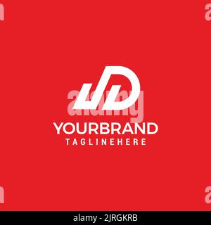 JD initial letter Logo modern minimalist urban creative Fashion brand logo template Stock Vector