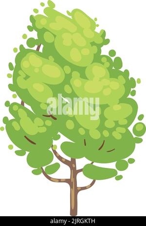 Cartoon tree icon. Green forest plant. Nature symbol Stock Vector