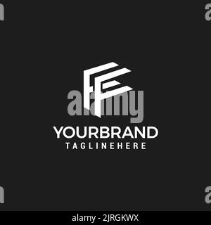 Alphabet letters Initials Monogram logo FF F and F Stock Vector