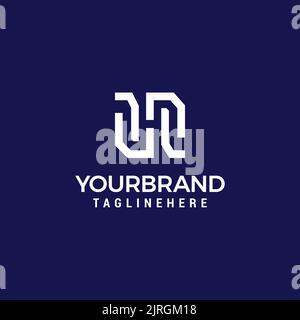 Letter H Line logo design template vector Stock Vector