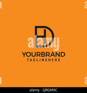Initial letter HD monogram Logo Design Template Vector Stock Vector