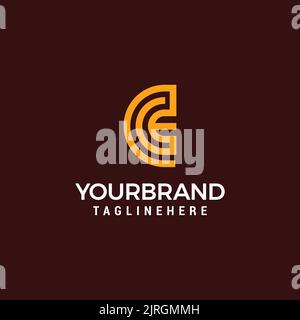 CE letters logo C and E letter logo alphabet design. Stock Vector