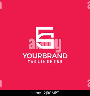 Initial letter EG monogram Logo Line Design Template Vector Stock Vector