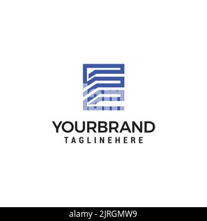 creative minimal e letter logo design vector template. Stock Vector
