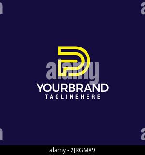 Premium vector abstract modern PD letter Logo Line Design Template Vector Stock Vector
