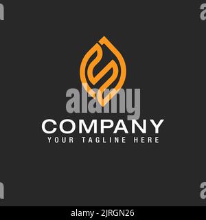 Alphabet letters Initials Monogram logo FJ JF F and J design template Stock Vector