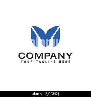 Abstract letter YM logo Modern template design. Vector illustration Stock Vector
