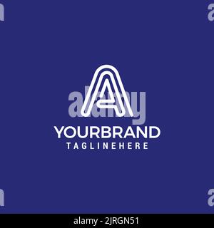 Creative and modern minimalist A letter logo design template for use any kinds of business Stock Vector