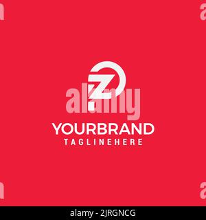 Alphabet letters Initials Monogram ZP PZ Z and P Logo Design Template Vector Stock Vector