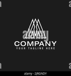 Initials letter MA or AM Premium logo design for modern corporate branding Stock Vector