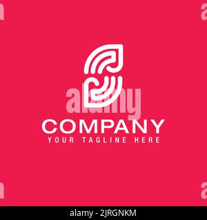 Abstract two linear hands as letter S Logo Line Design Template Vector Stock Vector