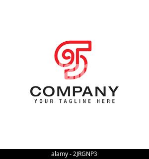 initial ST TS S T abstract vector logo monogram design template Stock Vector