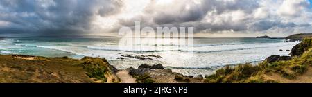 Stormy skies, Carbis Bay, St Ives, Cornwall Stock Photo - Alamy