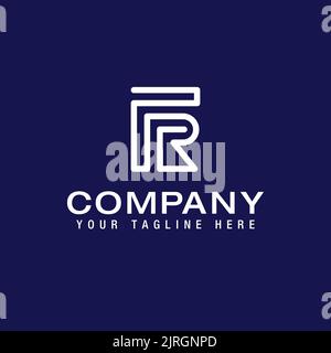 FR Letter Logo Modern Business Vector Template Initial FR Logo Design. Stock Vector