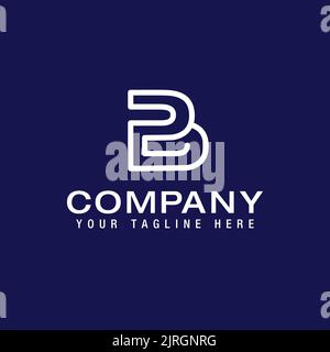 Creative and Minimalist Letter B PB Logo Design template vector Stock Vector