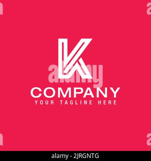 Abstract Combinations Letter of V and K Logo Design Template Vector Stock Vector