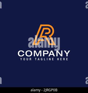 AR or RA logo monogram concept Logo Line Design Template Vector Stock Vector
