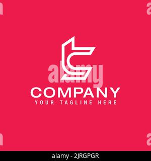 initial TC monogram creative Logo Line Design Template Vector Stock Vector