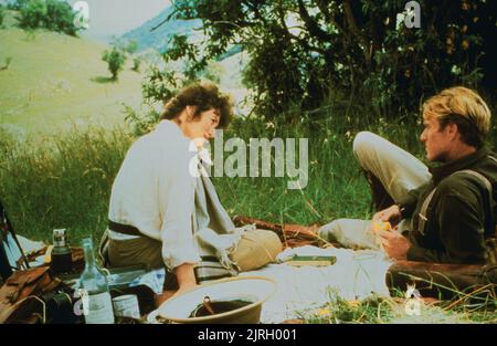 MERYL STREEP, ROBERT REDFORD, OUT OF AFRICA, 1985 Stock Photo