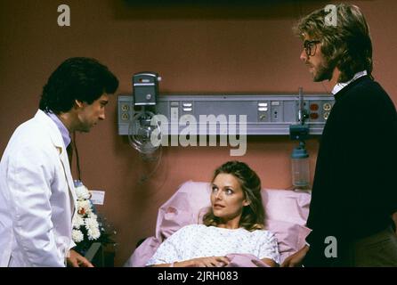 GRIFFIN DUNNE, MICHELLE PFEIFFER, PETER HORTEN, AMAZON WOMEN ON THE MOON, 1987 Stock Photo