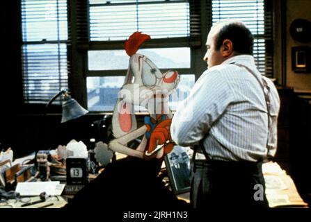 ROGER RABBIT, BOB HOSKINS, WHO FRAMED ROGER RABBIT, 1988 Stock Photo