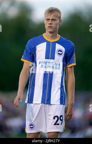 Brighton's Jan Paul van Hecke in action during the English Premier