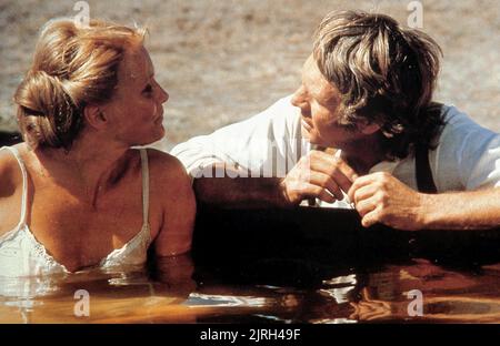 LINDA EVANS, STEVE MCQUEEN, TOM HORN, 1980 Stock Photo