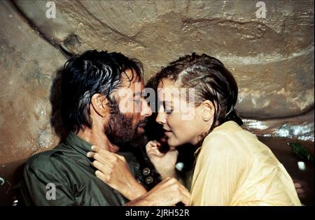 RICHARD CHAMBERLAIN, SHARON STONE, ALLAN QUATERMAIN AND THE LOST CITY OF GOLD, 1986 Stock Photo