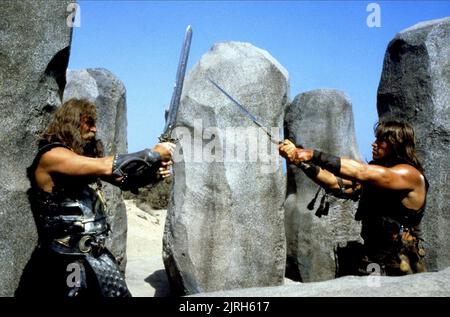 BEN DAVIDSON, ARNOLD SCHWARZENEGGER, CONAN THE BARBARIAN, 1982 Stock Photo