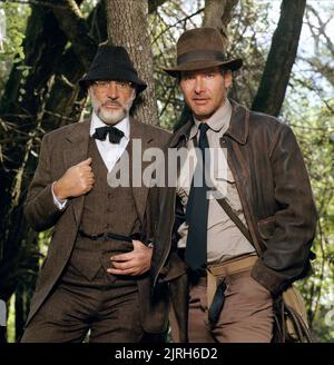 SEAN CONNERY, HARRISON FORD, INDIANA JONES AND THE LAST CRUSADE, 1989 Stock Photo