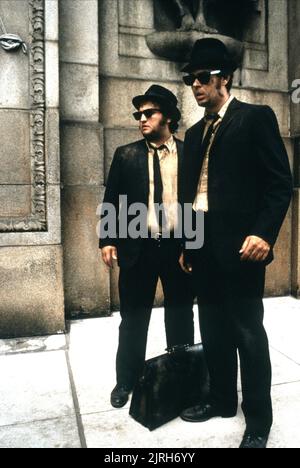 JOHN BELUSHI, DAN AYKROYD, THE BLUES BROTHERS, 1980 Stock Photo