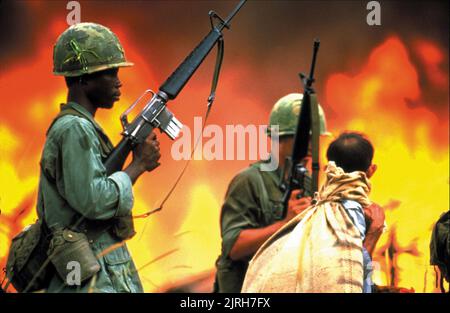 SOLDIERS IN VIETNAM, CASUALTIES OF WAR, 1989 Stock Photo