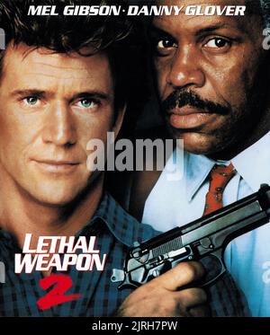 MEL GIBSON, DANNY GLOVER POSTER, LETHAL WEAPON 2, 1989 Stock Photo