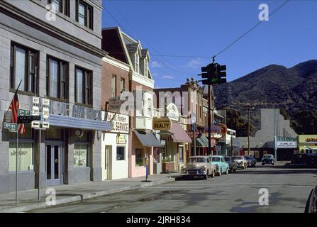 HILL VALLEY HIGH STREET, BACK TO THE FUTURE, 1985 Stock Photo